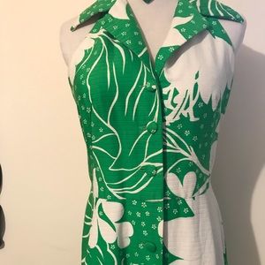 Vintage Malia of Honolulu tropical Maxi Dress S